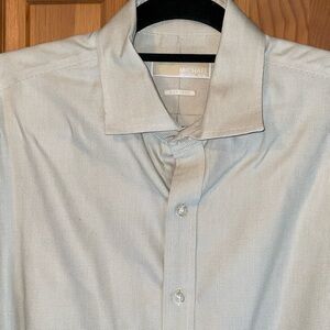 Michael Kors Men's Light Gray Dress Shirt 17